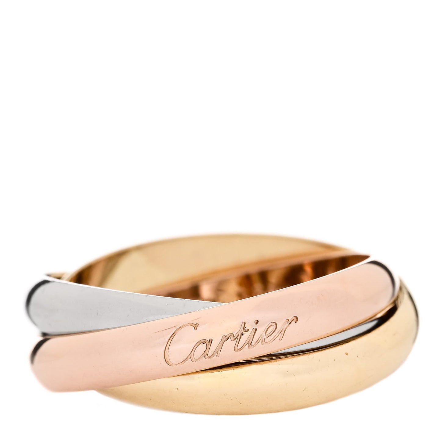 18K Pink Yellow White Gold Classic Trinity Ring 59 8.75