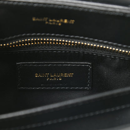Saint Laurent Calfskin Y Quilted Monogram Toy Loulou Crossbody Bag Black 6 of 9
