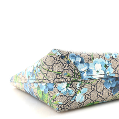 Gucci GG Supreme Monogram Blooms Medium Reversible Tote Beige Blue 13 of 17