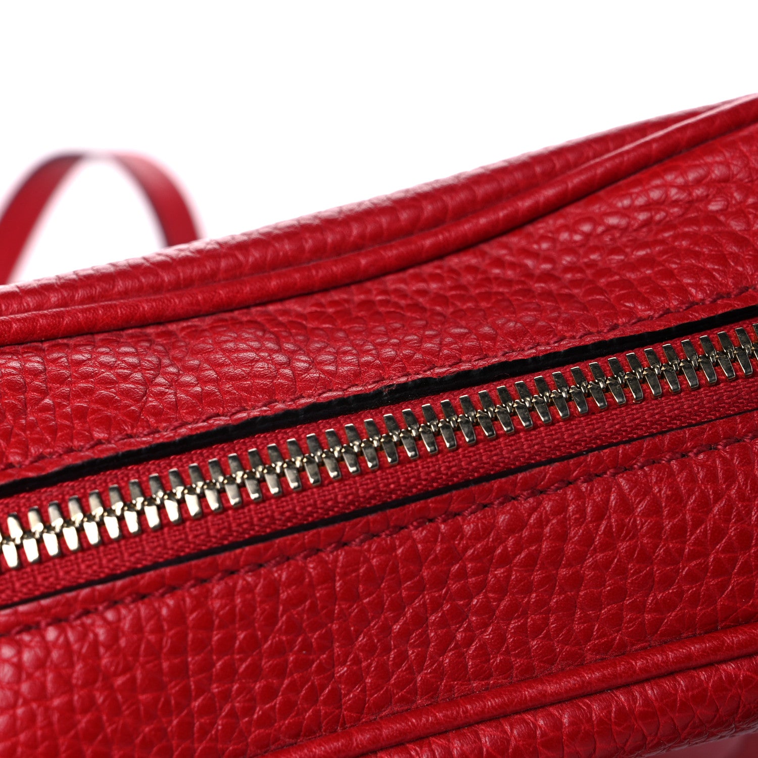 Gucci Pebbled Calfskin Small Soho Disco Bag Tabasco Red 29 of 31