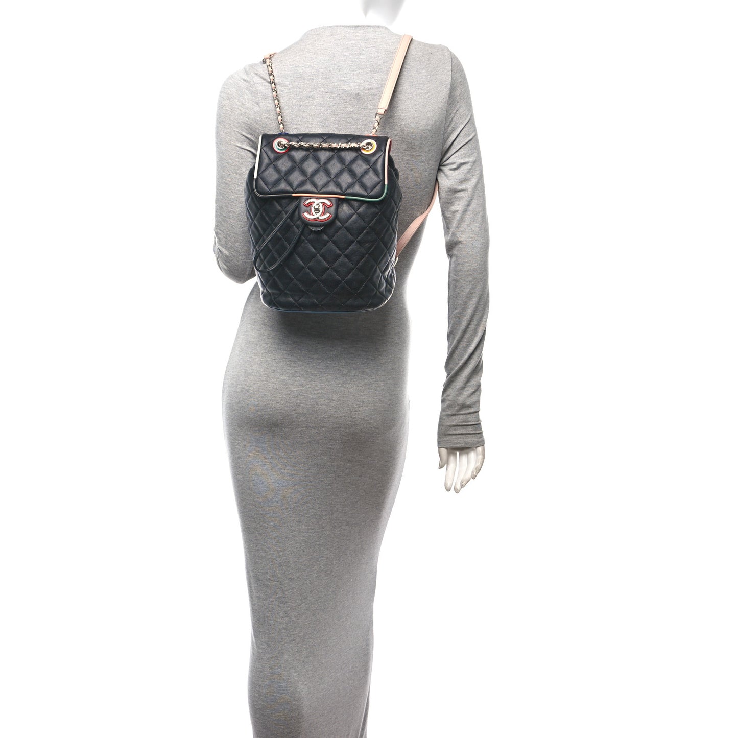 Lambskin Quilted Small Cuba Urban Spirit Backpack Black