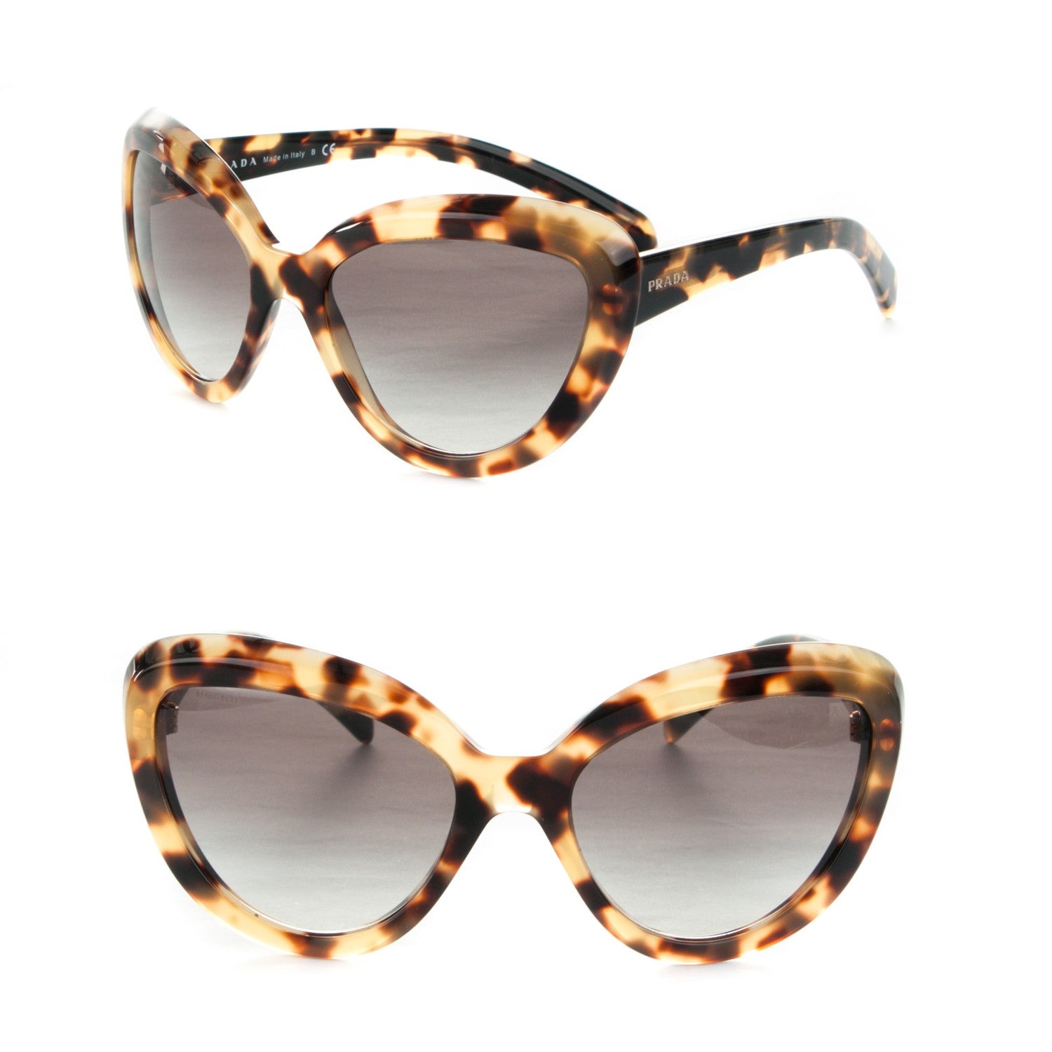 Prada Cat Eye Sunglasses SPR 08R Tortoise 1 of 5