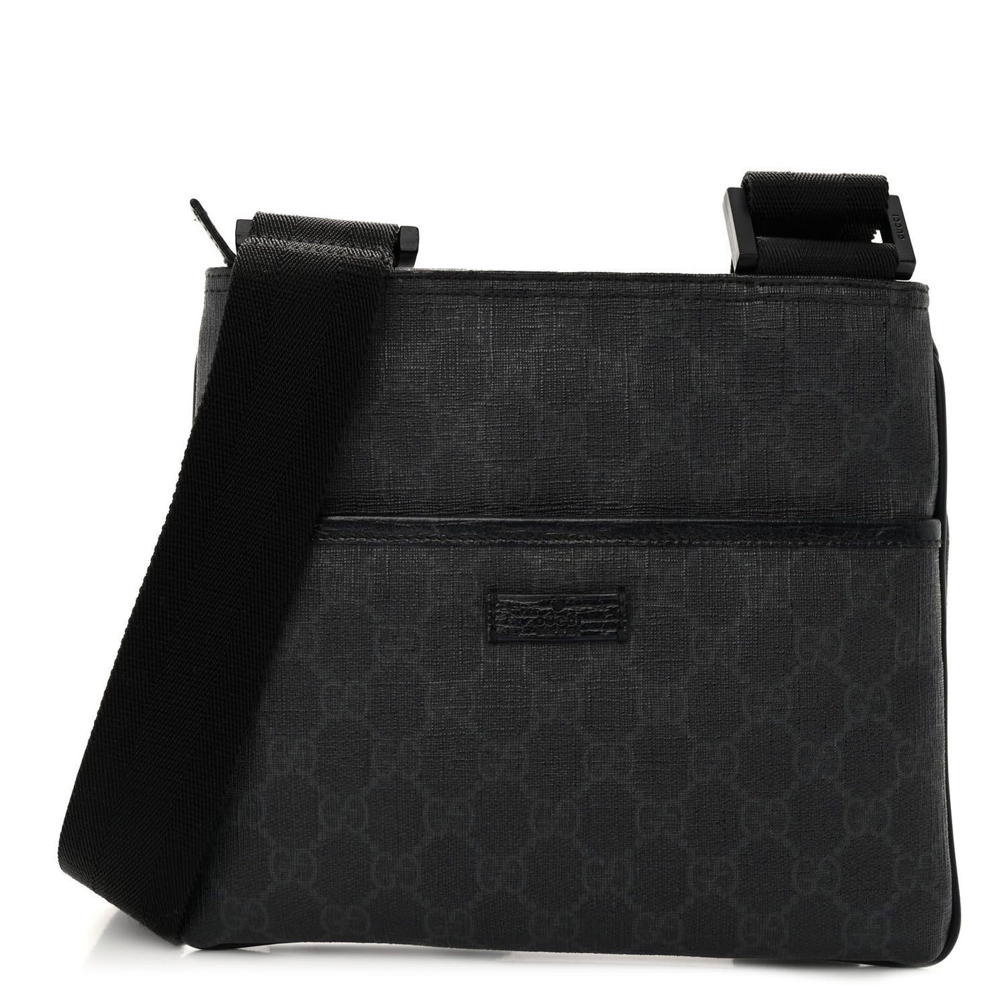 GG Plus Flat Messenger Bag Black Grey