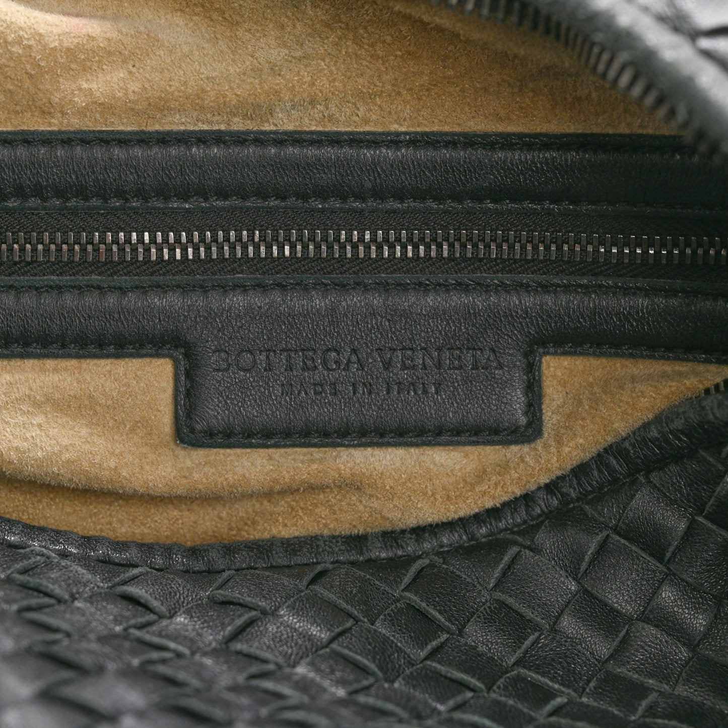 Nappa Intrecciato Large Belly Veneta Hobo Black
