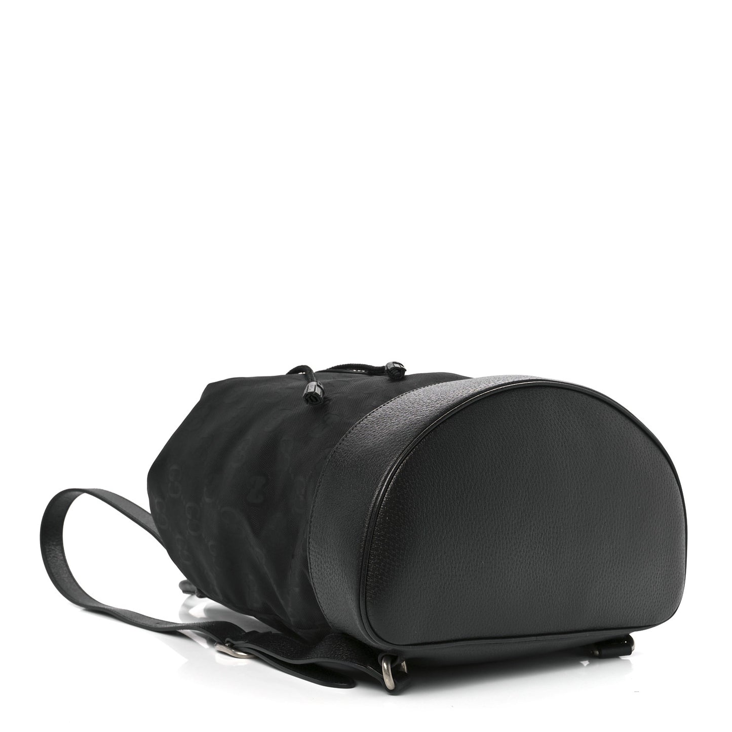 Econyl Nylon Monogram Off The Grid Drawstring Bucket Backpack Black