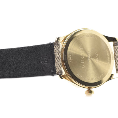 Gucci Stainless Steel Canvas 38mm G-Timeless GG Supreme Bosco Quartz Watch Brown 7 of 8
