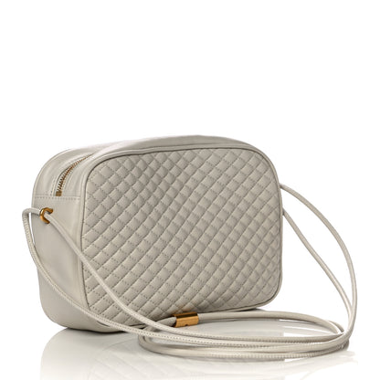 Saint Laurent Lambskin Quilted Victoire Camera Bag Blanc Vintage 3 of 11