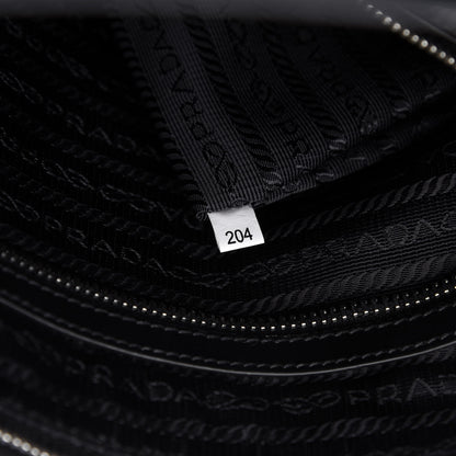 Prada Nylon Tessuto Soft Calf Tote Black 9 of 10