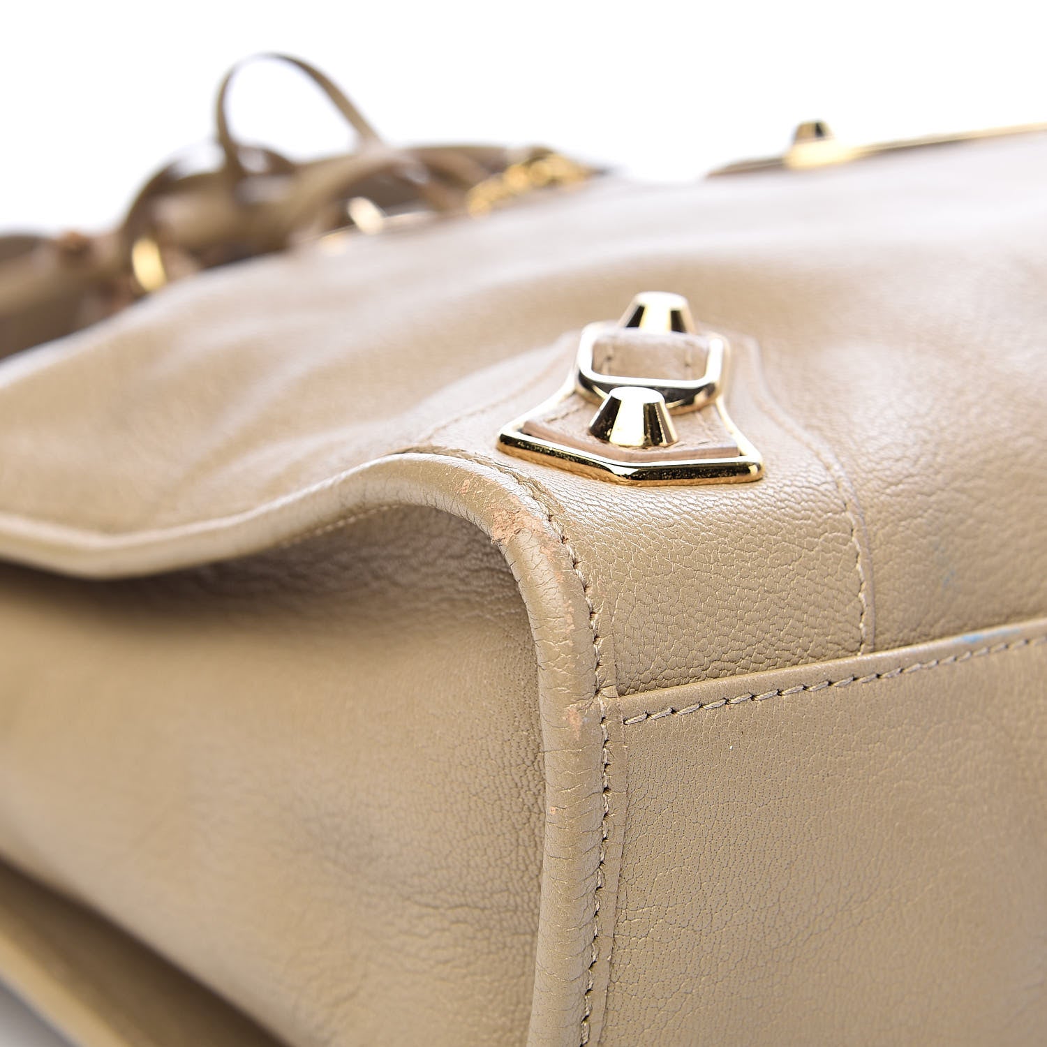 Balenciaga Chevre Gold Metallic Edge Hardware City Beige Latte 14 of 20