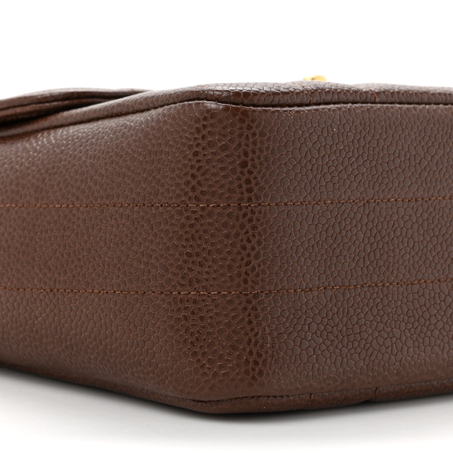 Caviar Vertical Quilt Jumbo Single Flap Brown