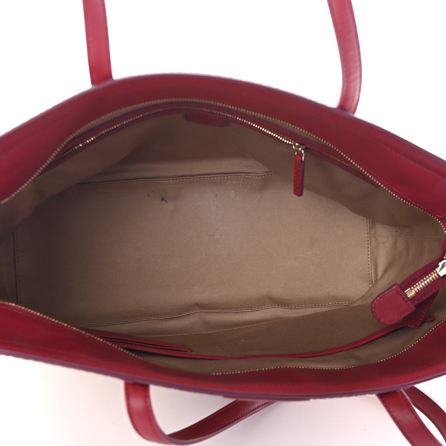 MCM Metallic Visetos Medium Anya Shopper Tote Champagne Gold 4 of 4
