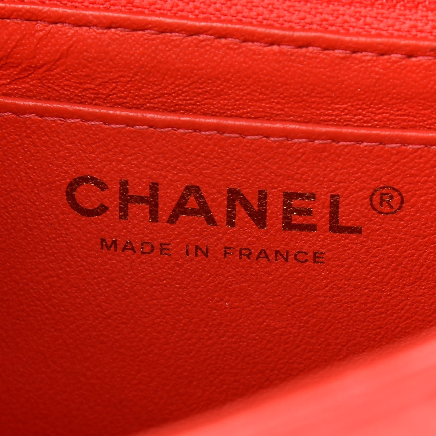 Lambskin Quilted Mini Rectangular Flap Red