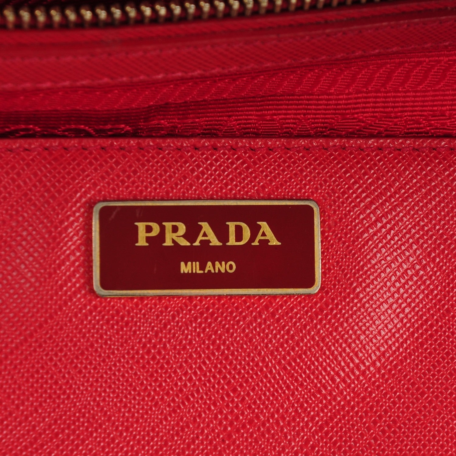 Prada Saffiano Large Galleria Double Zip Tote Fuoco 6 of 12