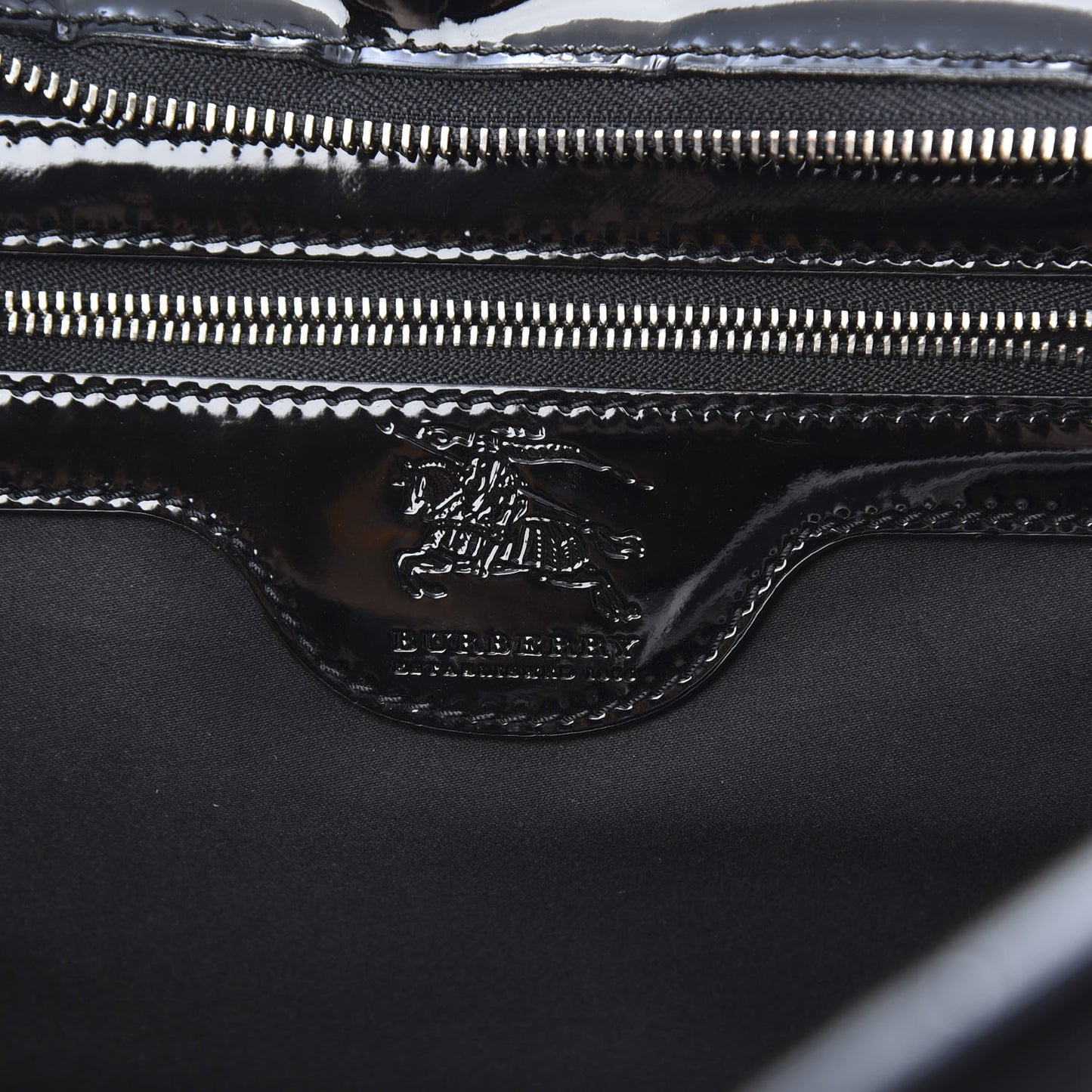 Patent Quilted Large Manor Tote Black
