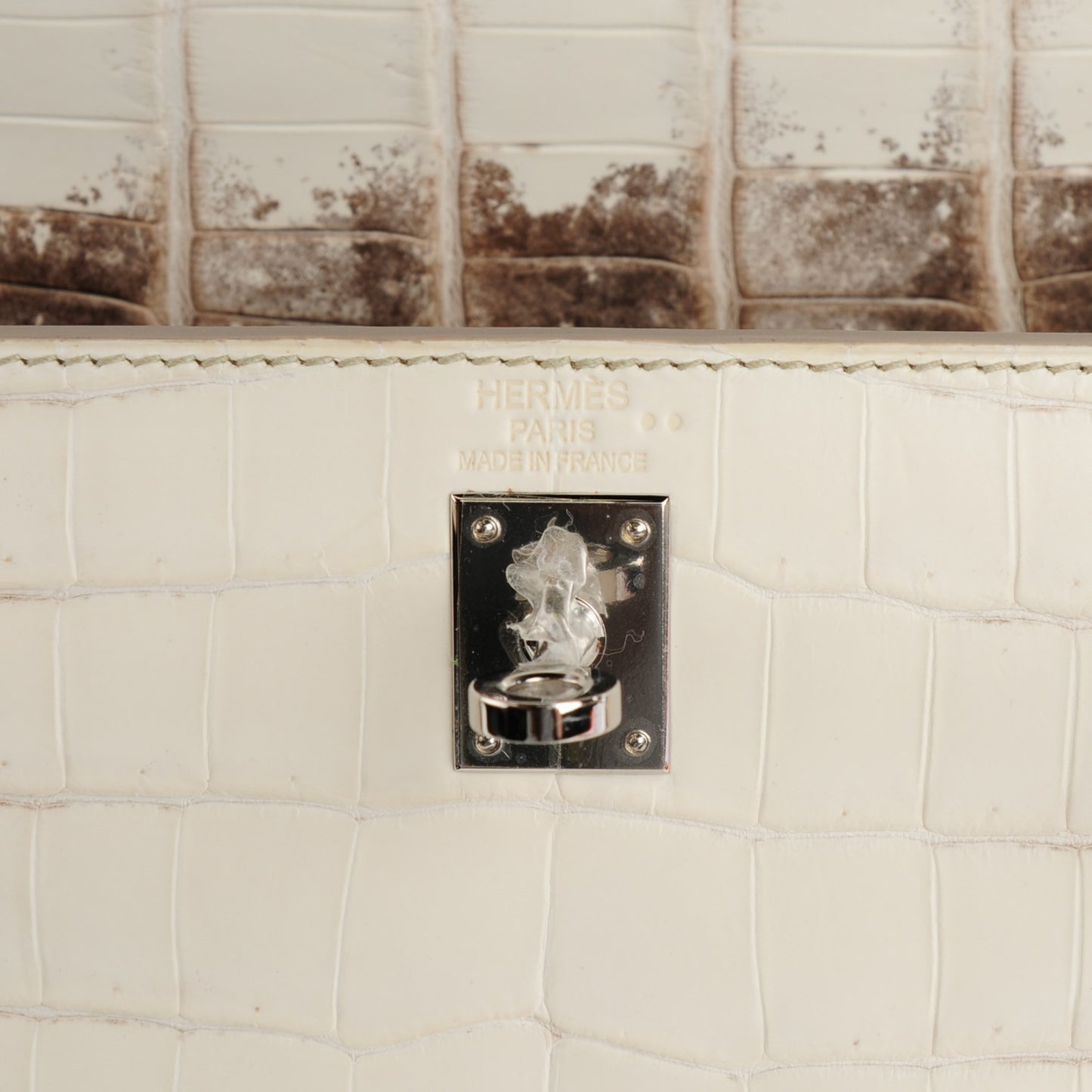 Matte Niloticus Crocodile Himalaya Kelly Retourne 25 White