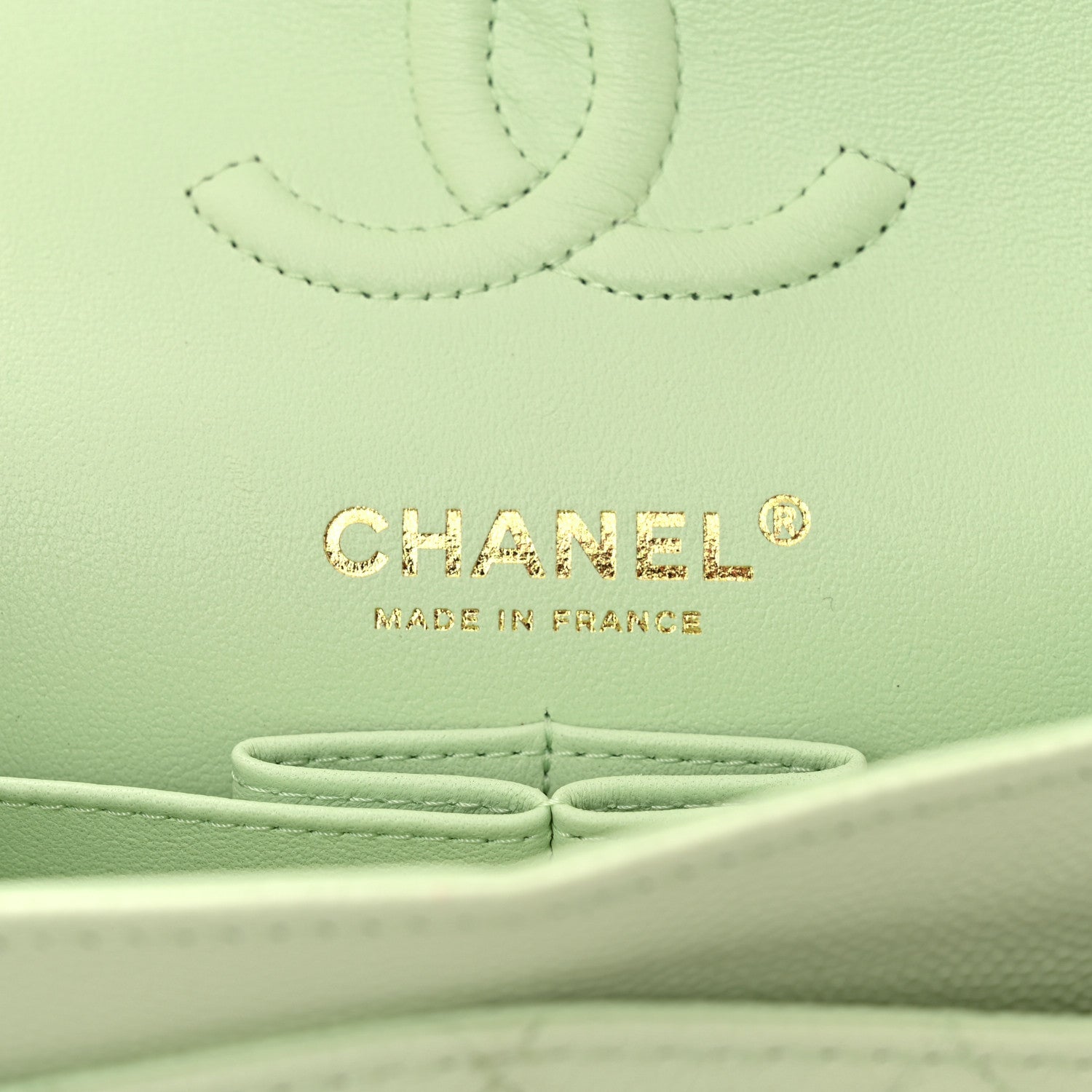 Chanel Caviar Quilted Small Double Flap Light Green 6 of 11