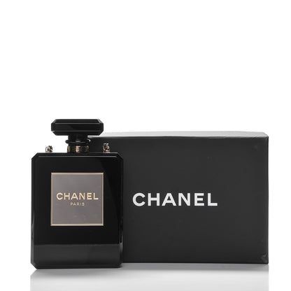 Chanel Plexiglass Perfume Bottle Clutch Black 9 of 9