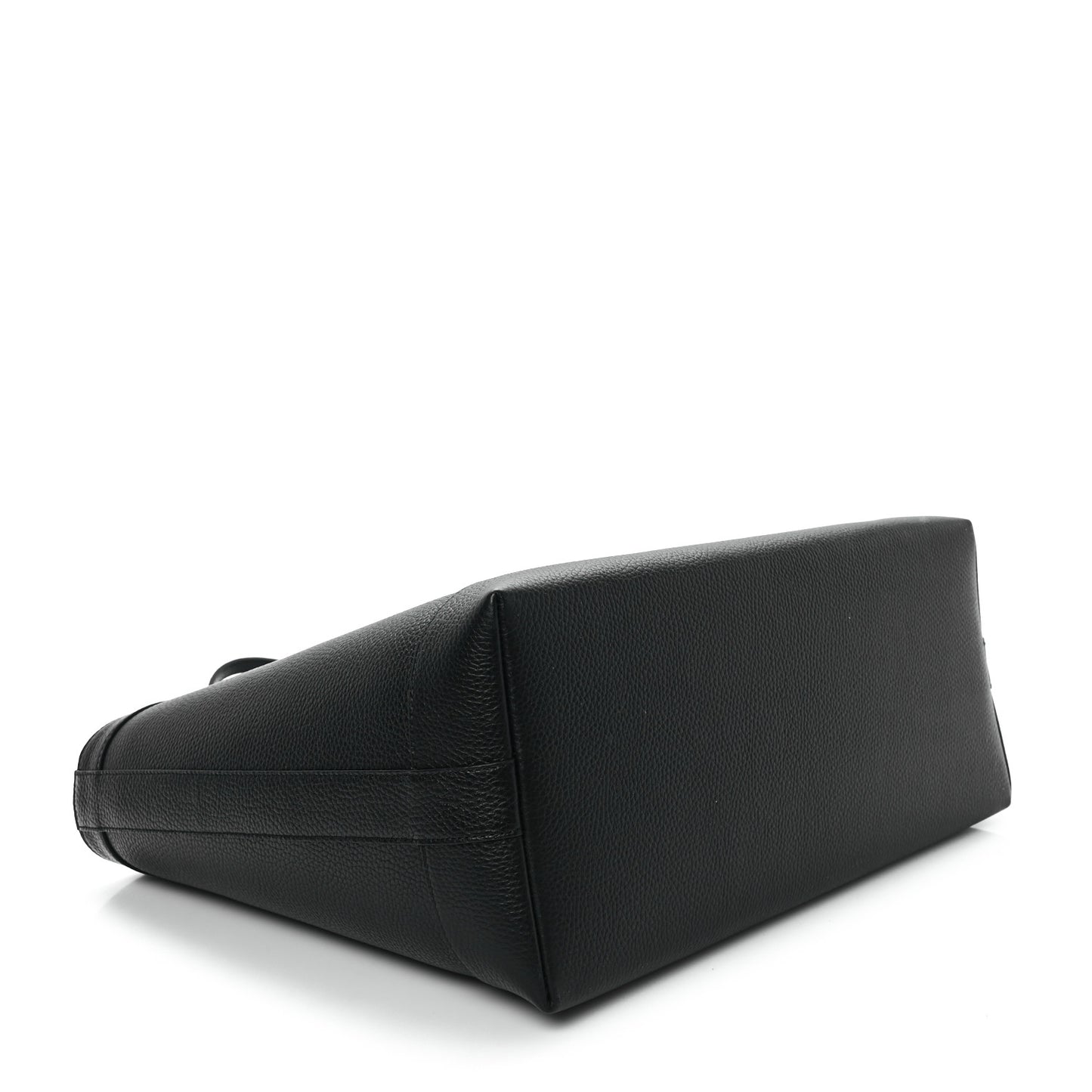 Grainy Calfskin Medium London Tote Bag Black