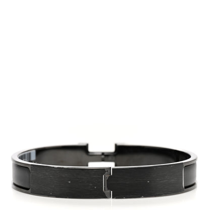 Hermes Matte Enamel Narrow Clic Clac HH Bracelet T3 So Black 3 of 5
