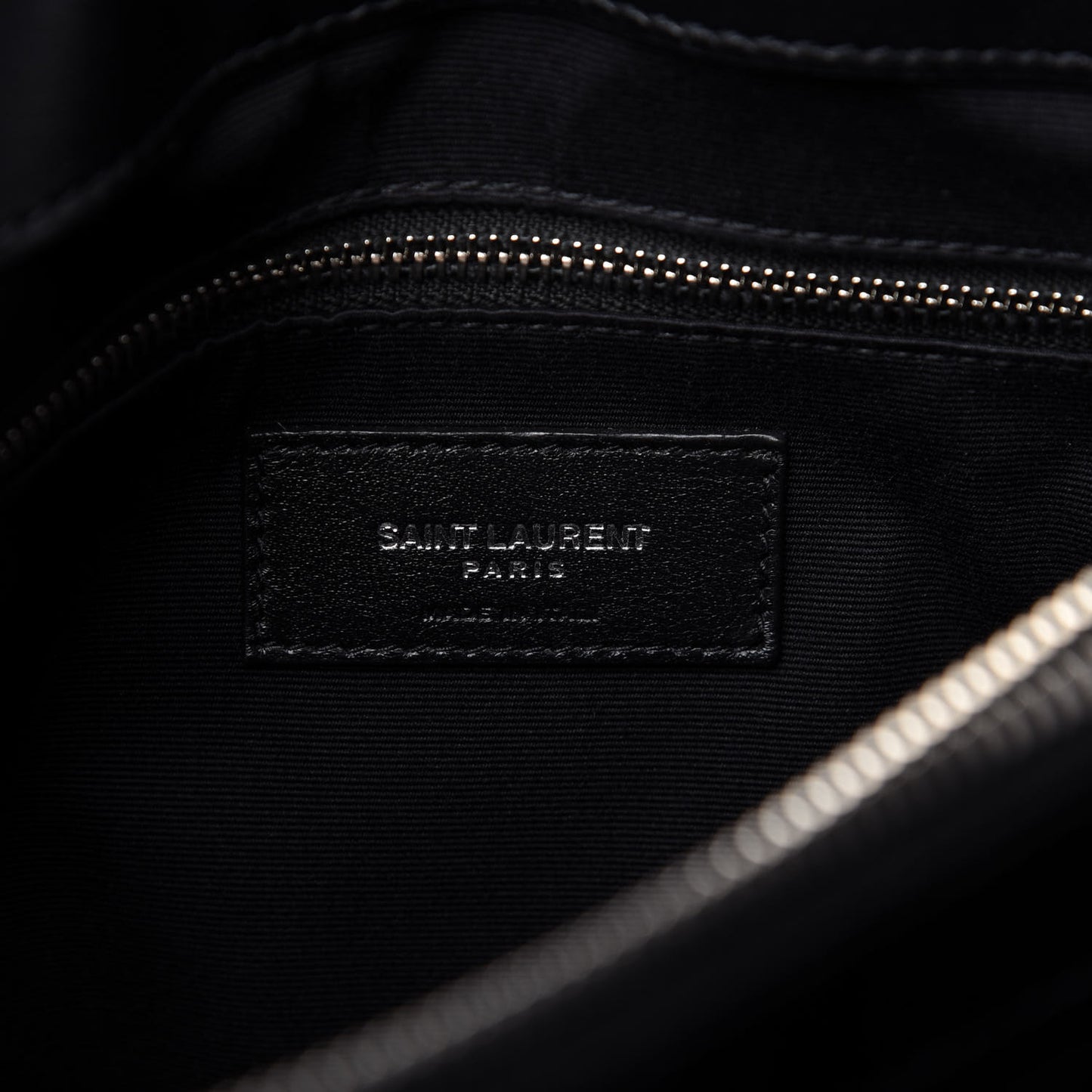 Calfskin Y Quilted Monogram Medium Loulou Chain Satchel Black