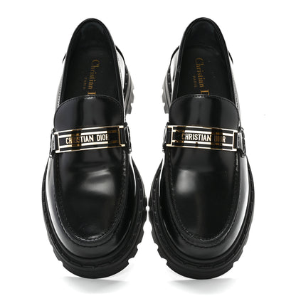 Christian Dior Brushed Calfskin Dior Code Lug Sole 15mm Loafers 37 Black 5 of 12