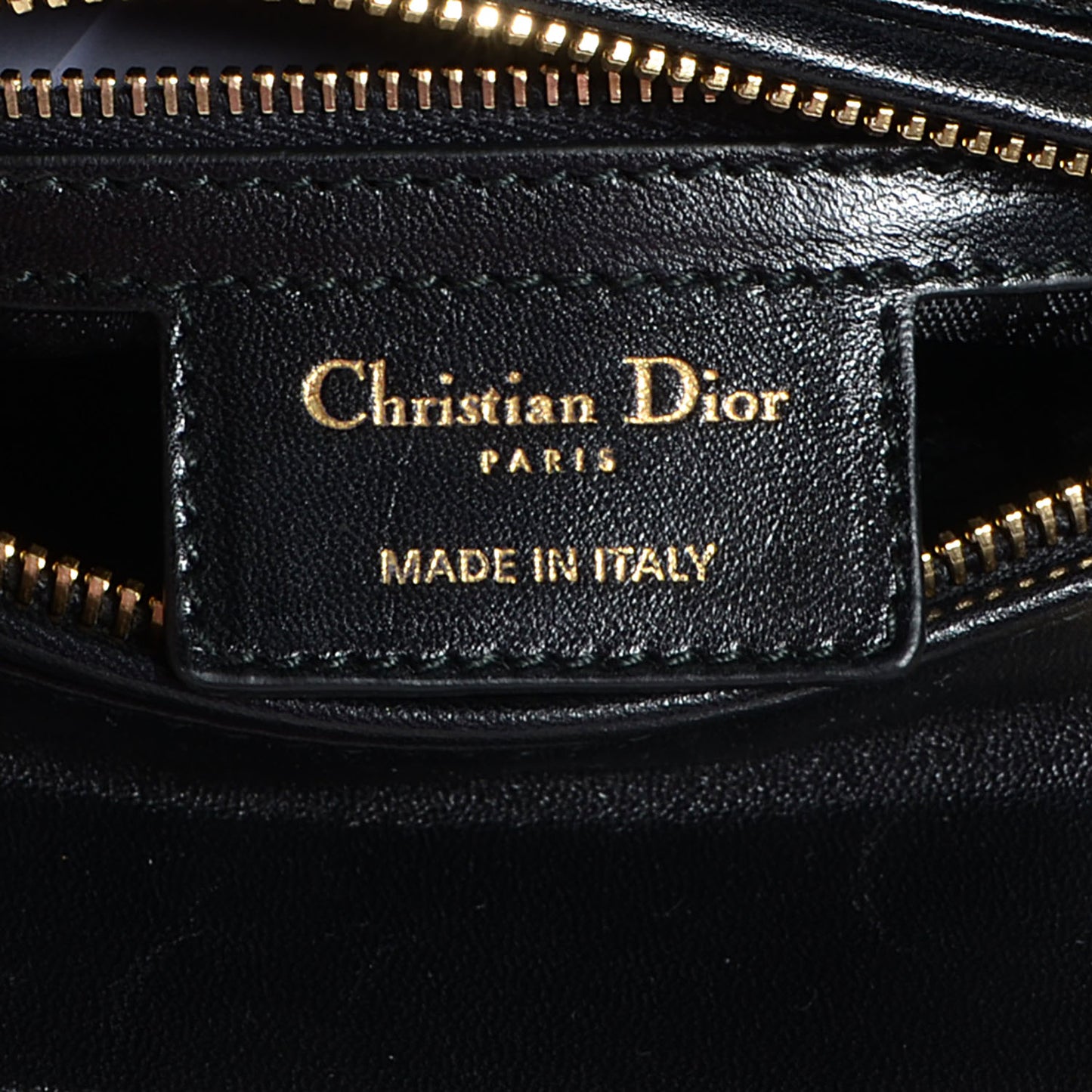 Lambskin Cannage Medium Pearl Lady Dior Black