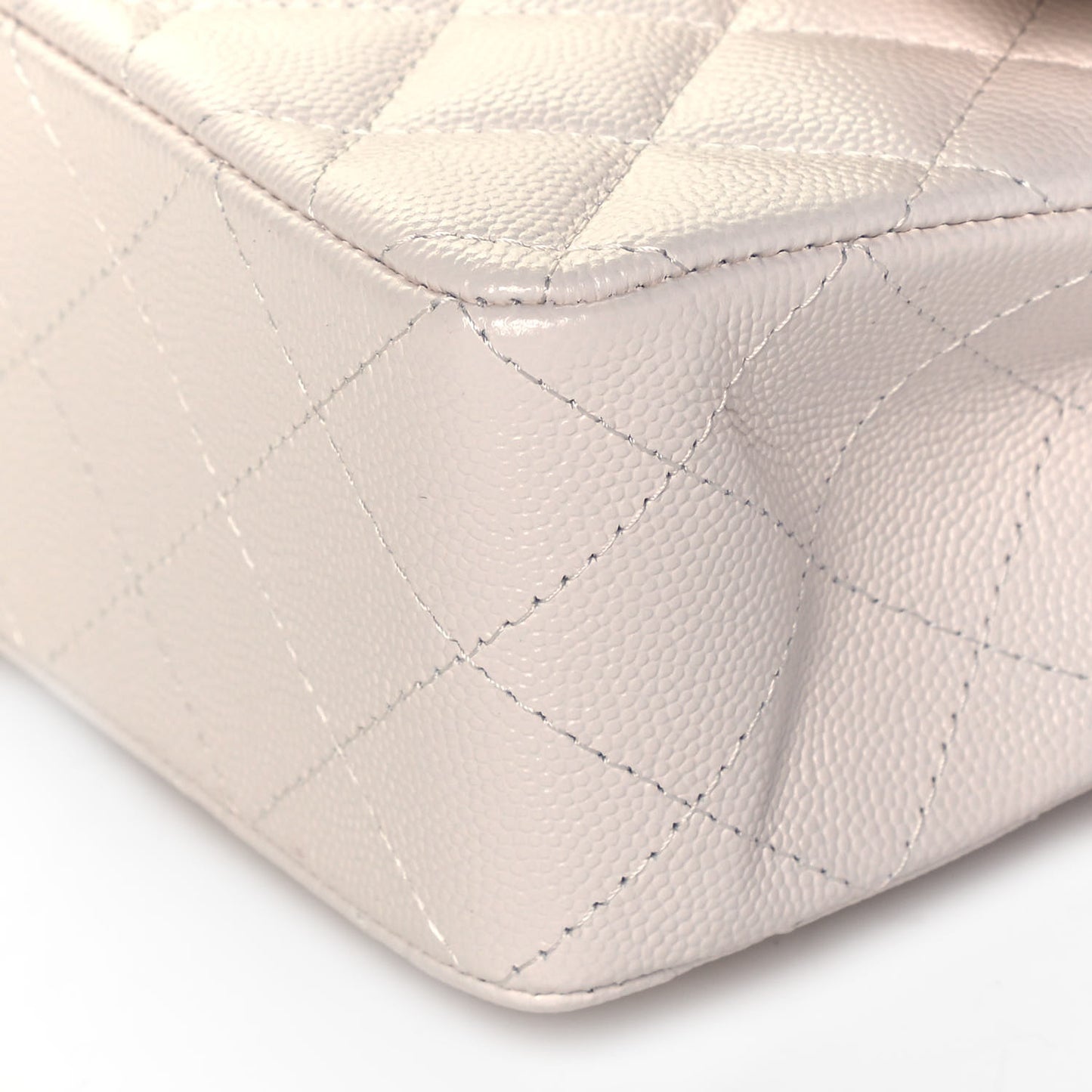 Caviar Quilted Small Double Flap White