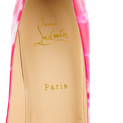 Christian Louboutin Patent Glittart Pigalle Follies 100 Pumps 40.5 Shocking Pink 7 of 8
