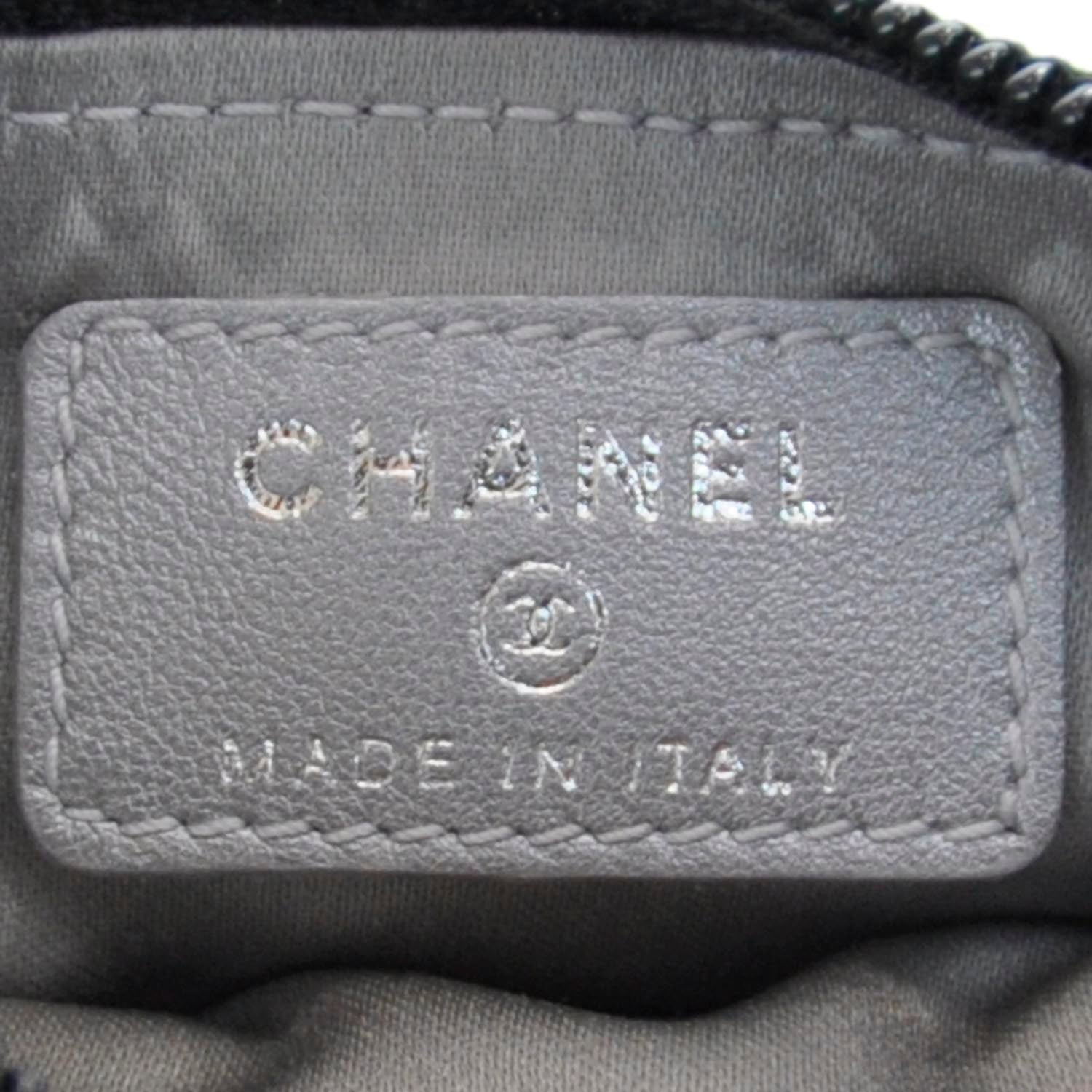 Chanel Camellia Embossed Key Holder Case Black 6 of 8