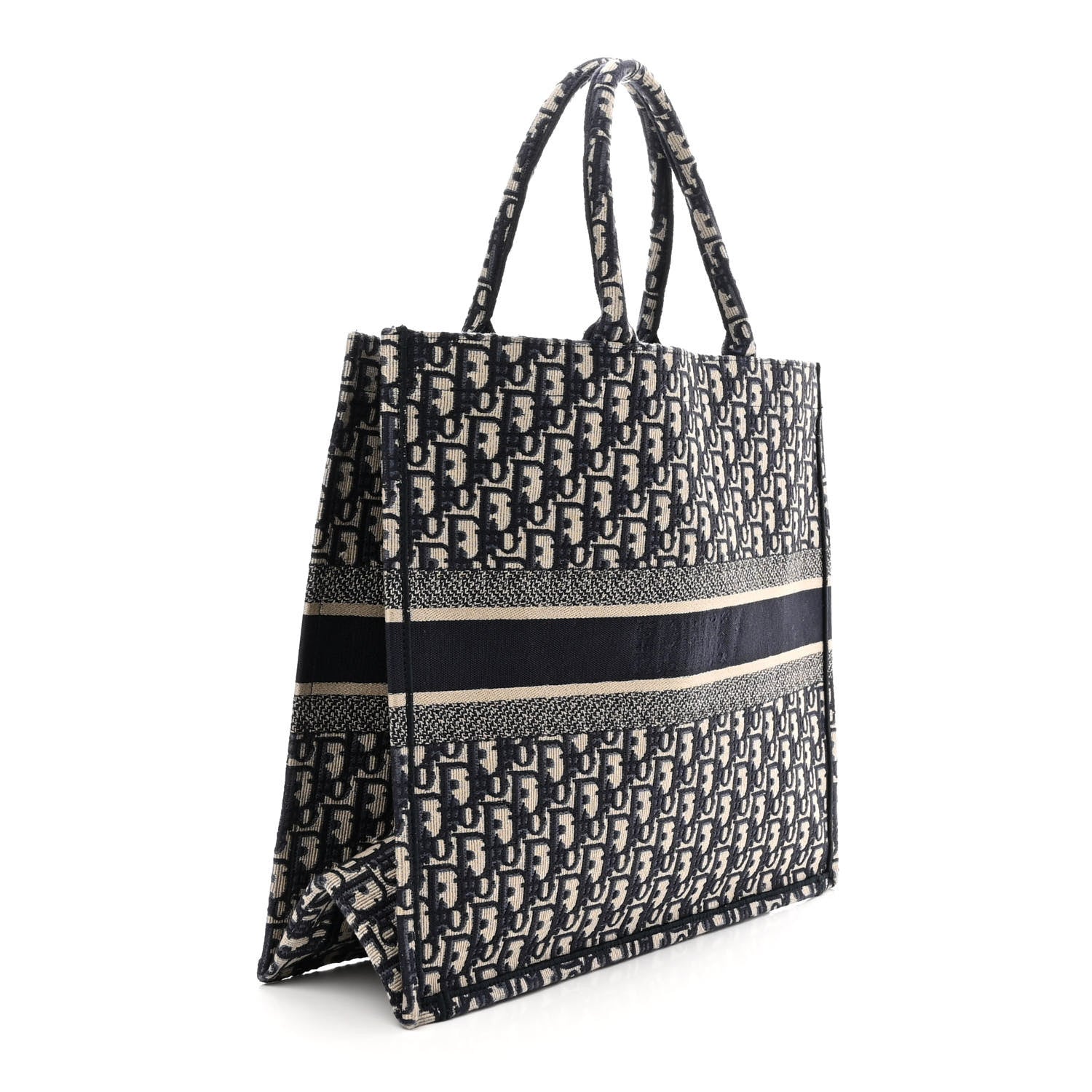 Christian Dior Oblique Large Book Tote Blue Multicolor 3 of 12