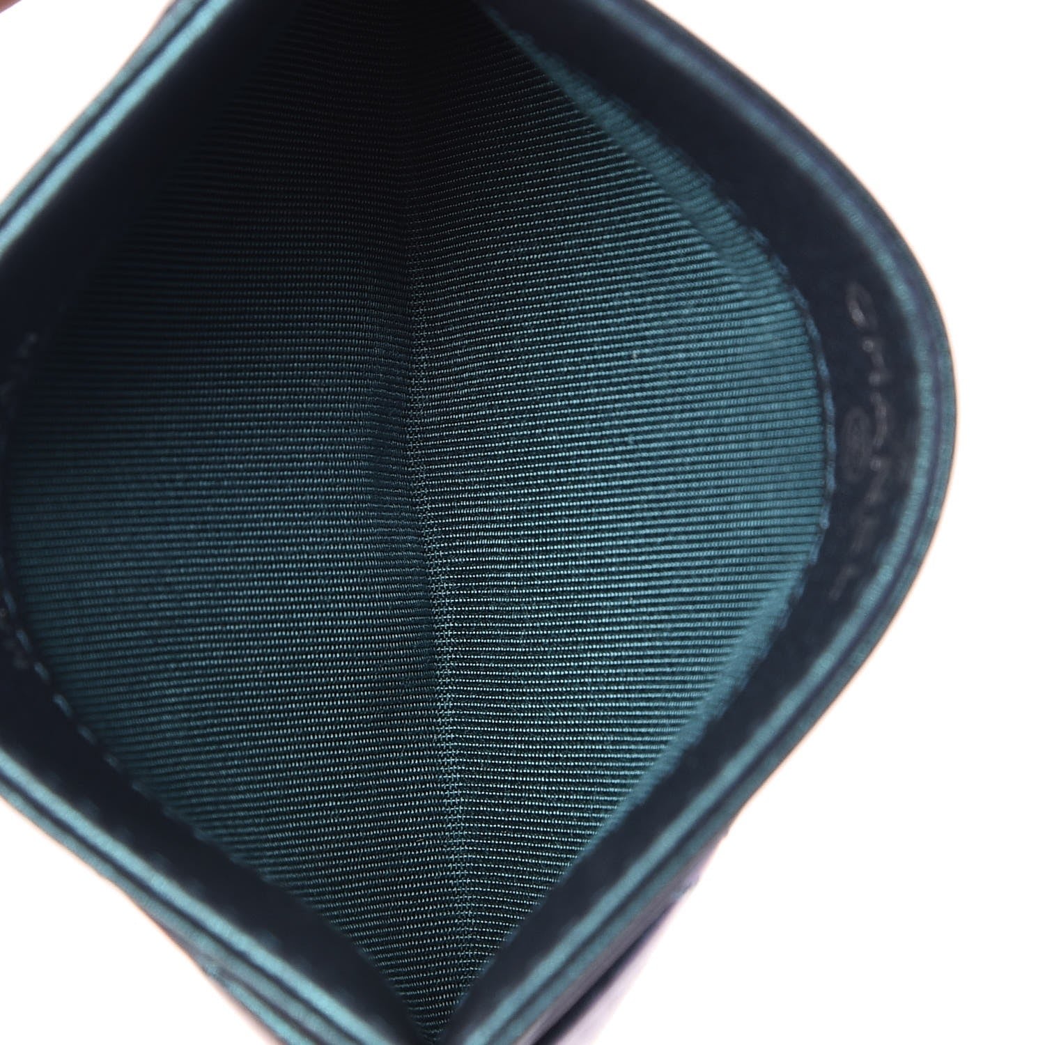 Chanel Metallic Lambskin Quilted Card Holder Turquoise 7 of 7