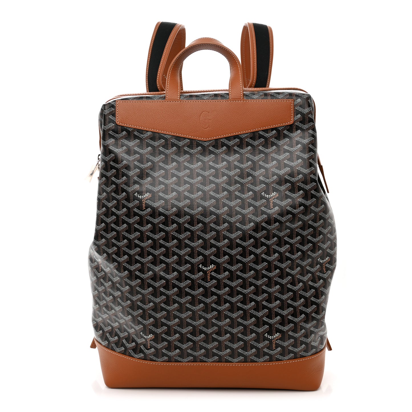 Goyardine Calfskin Cisalpin Backpack Black Gold
