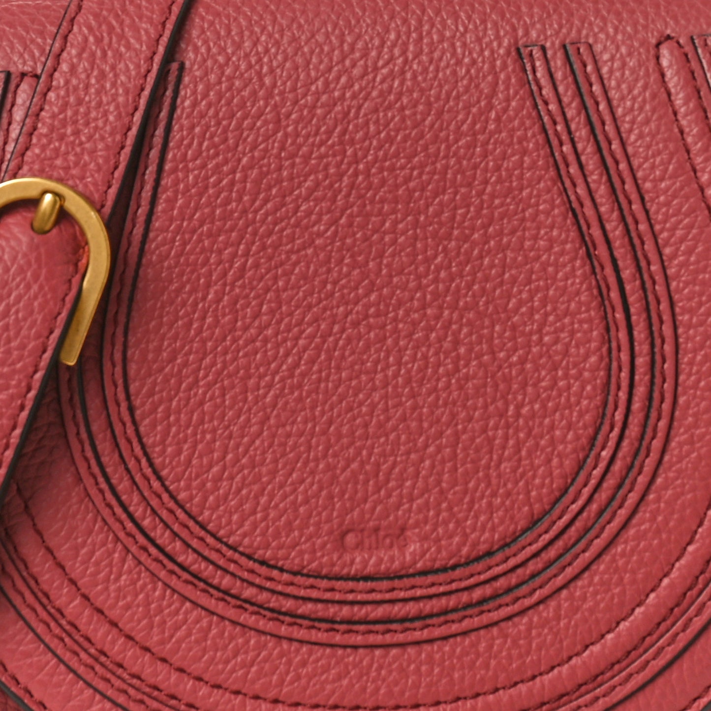 Calfskin Mini Marcie Round Crossbody Bag Rusty Pink