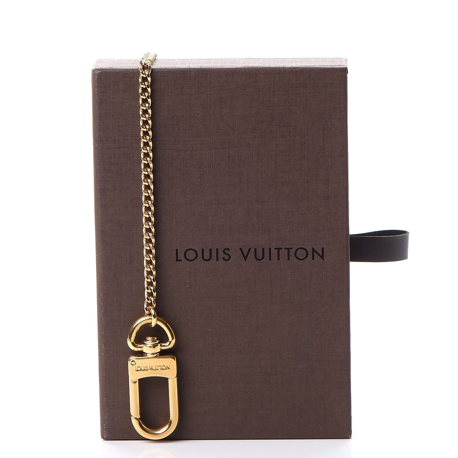 Louis Vuitton Metal Pochette Extender Key Ring Chain Gold 6 of 6