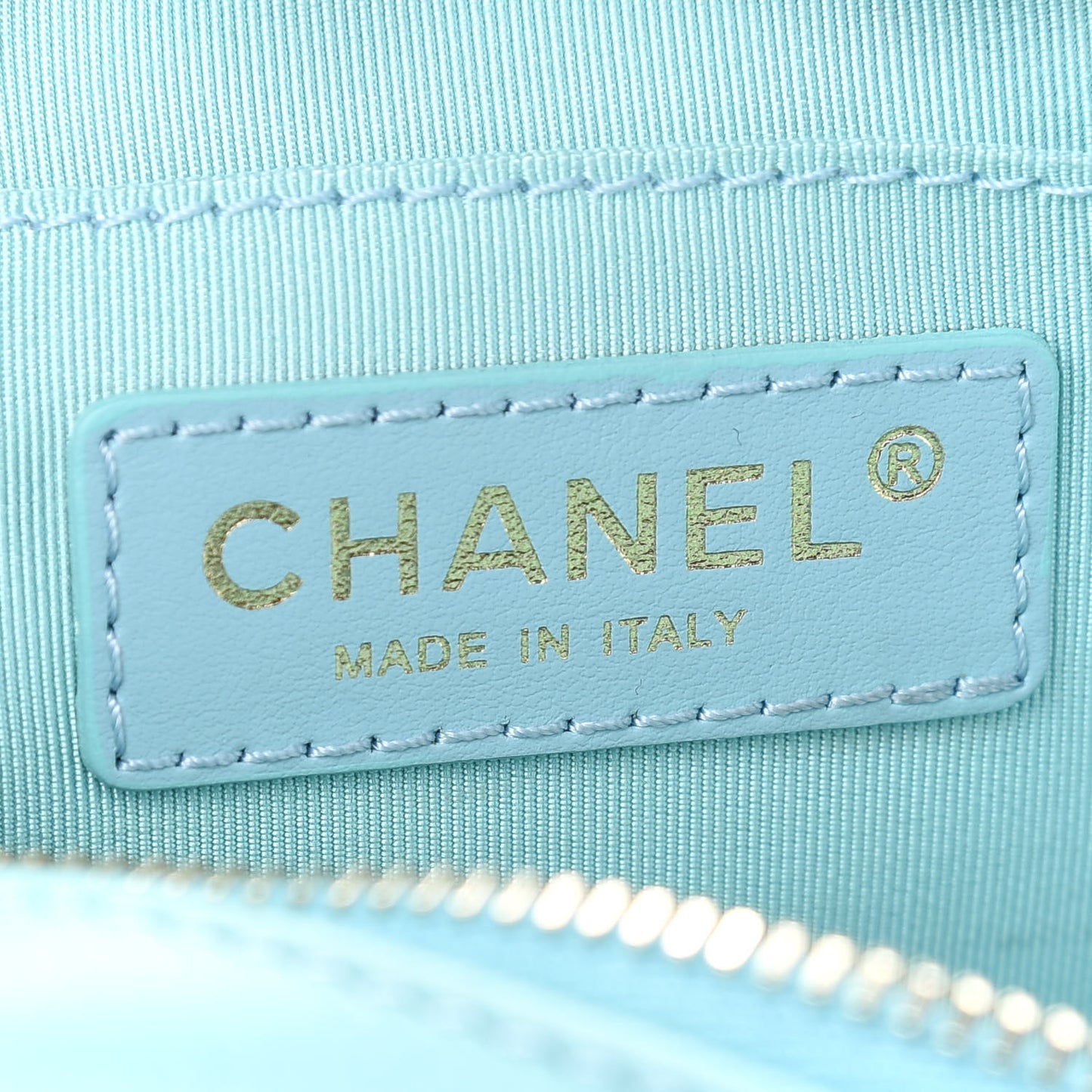 Calfskin Quilted Day Trips Camera Case Turquoise