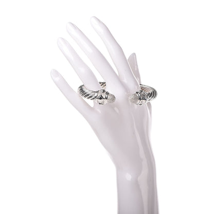 David Yurman Sterling Silver Diamond 10mm Renaissance Bracelet 2 of 5