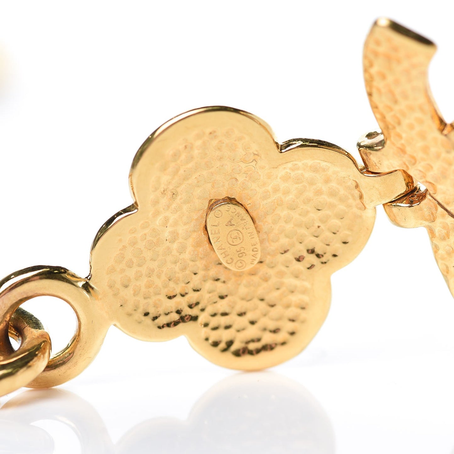 Metal CC Double Chain Necklace Gold