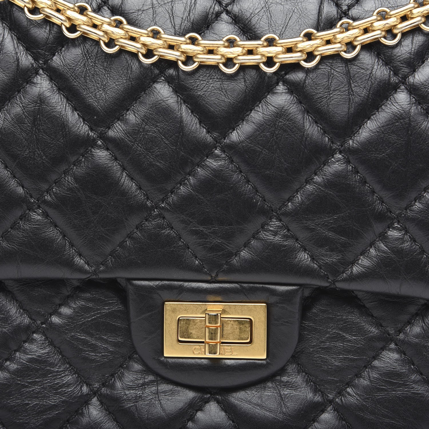 Chanel Aged Calfskin Quilted 2.55 Reissue 226 Flap Black 9 of 10