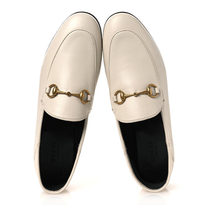 Gucci Lambskin Womens Brixton Horsebit Loafers 38.5 Mystic White 2 of 13