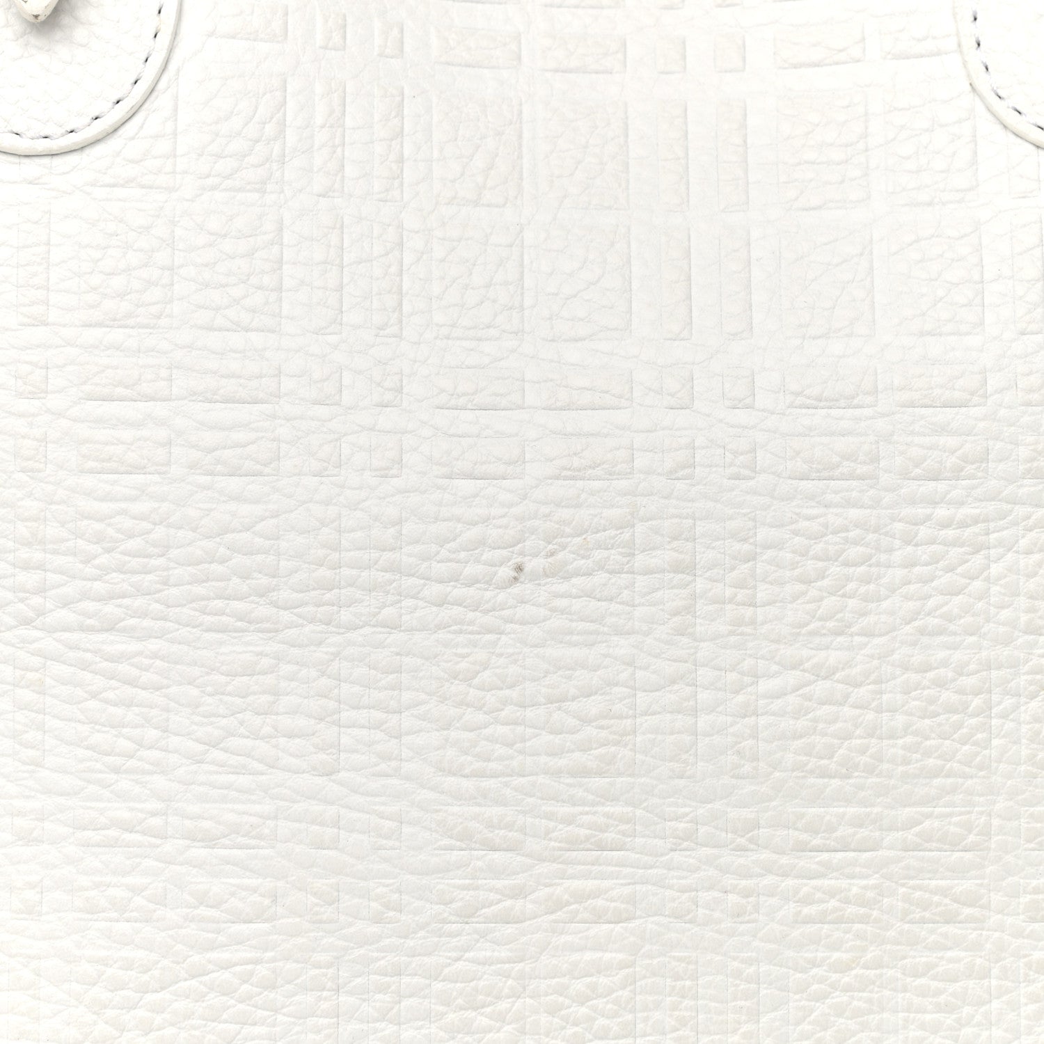 Burberry Signature Grain Calfskin Check Embossed Tote White 13 of 19