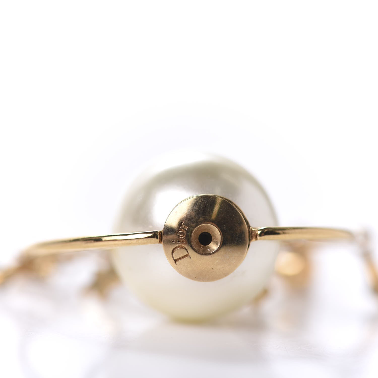 Christian Dior Pearl Tribales Earrings Gold 4 of 5