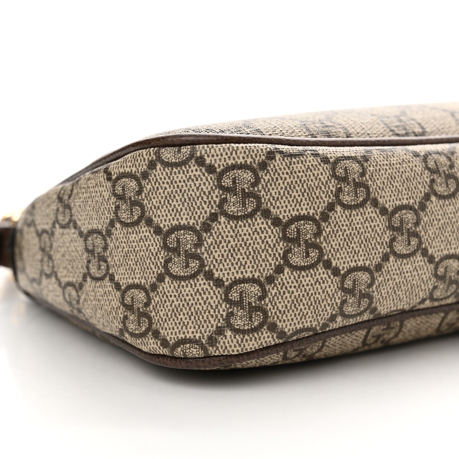 Gucci GG Supreme Monogram Textured Dollar Calfskin Small Ophidia Hobo Beige Ebony New Acero 9 of 12