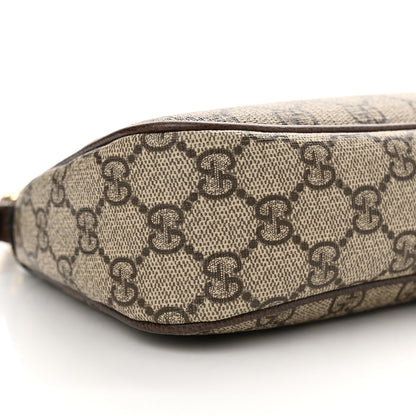 Gucci GG Supreme Monogram Textured Dollar Calfskin Small Ophidia Hobo Beige Ebony New Acero 9 of 12