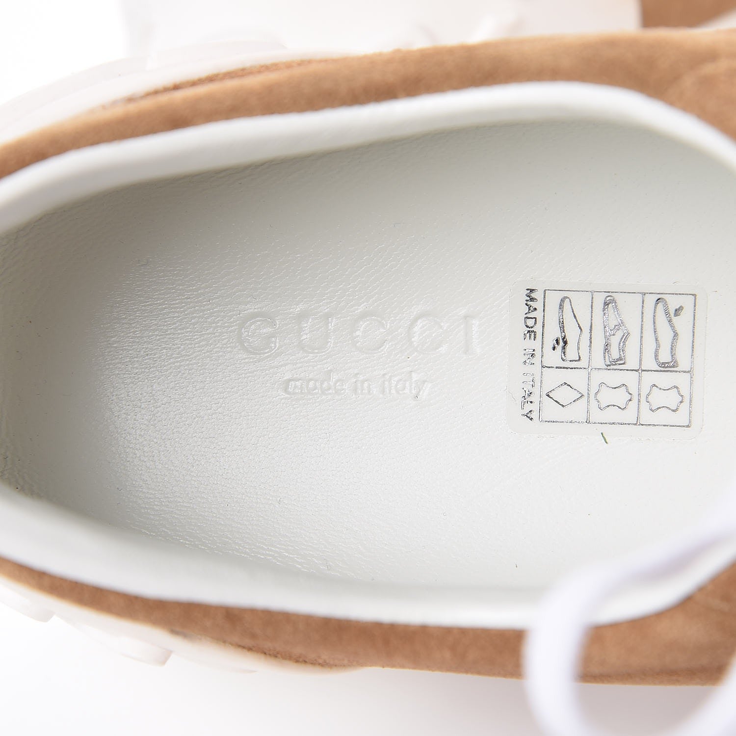 Gucci Softy Tek Suede Womens Low Top Sneakers 39.5 Light Camel 6 of 9