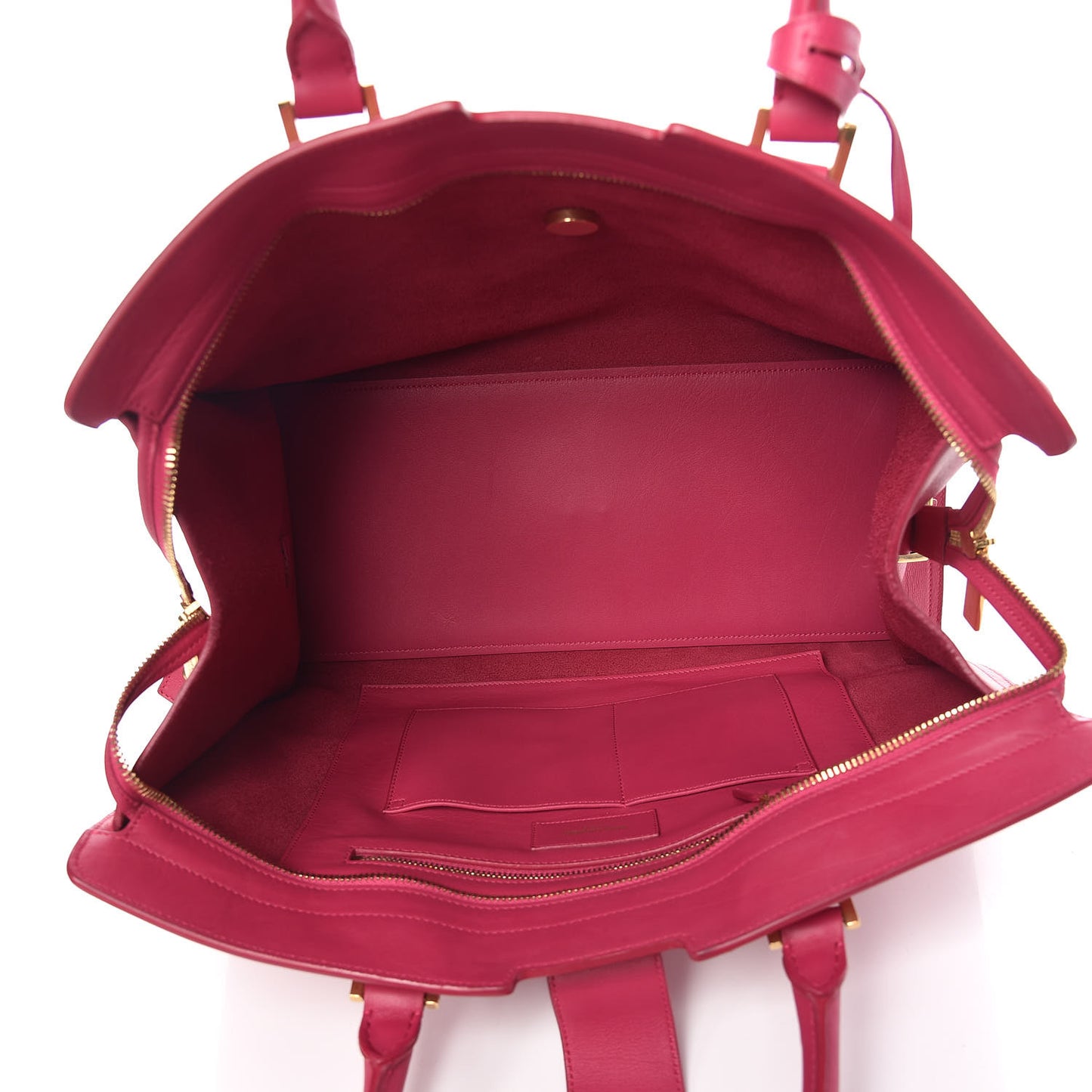 Calfskin Medium Classic Y Cabas Fuchsia