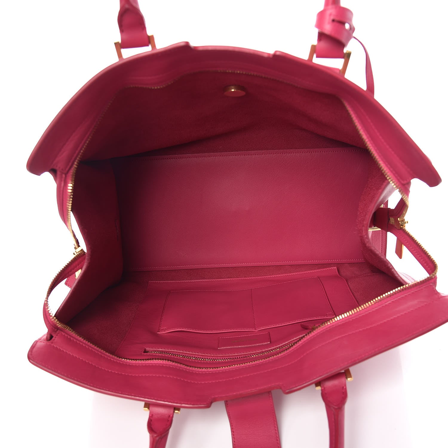 Saint Laurent Calfskin Medium Classic Y Cabas Fuchsia 5 of 10