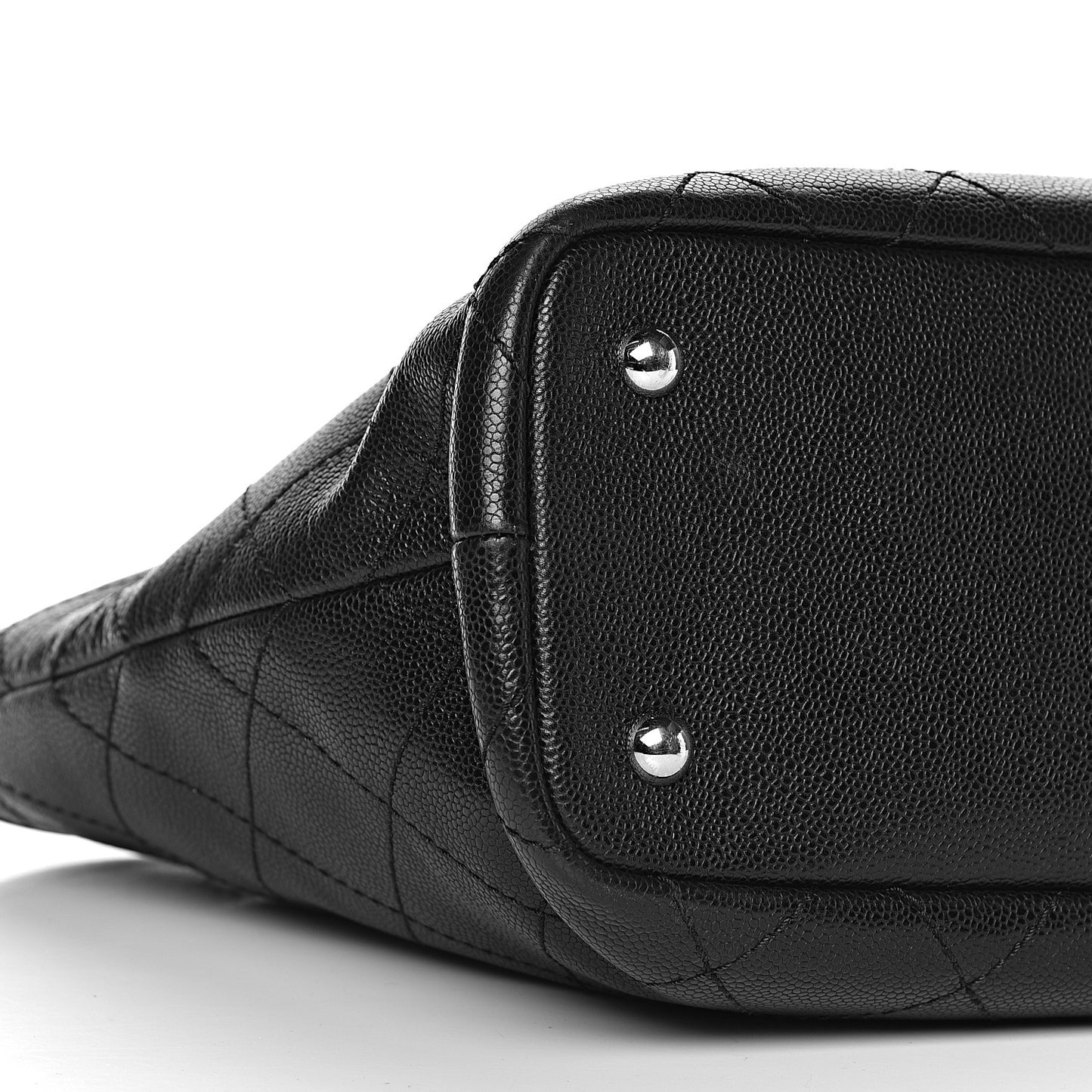 Grained Calfskin Shopping Fever Tote Black