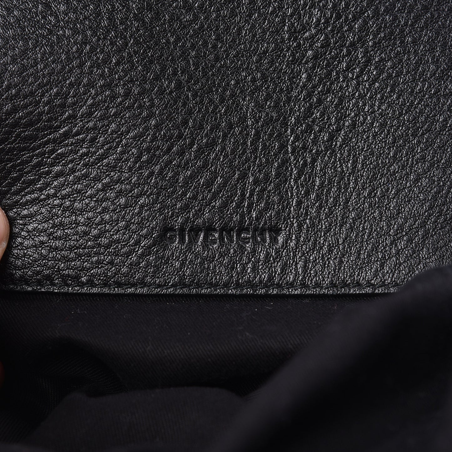 Nylon Calfskin Doberman Print Backpack Black