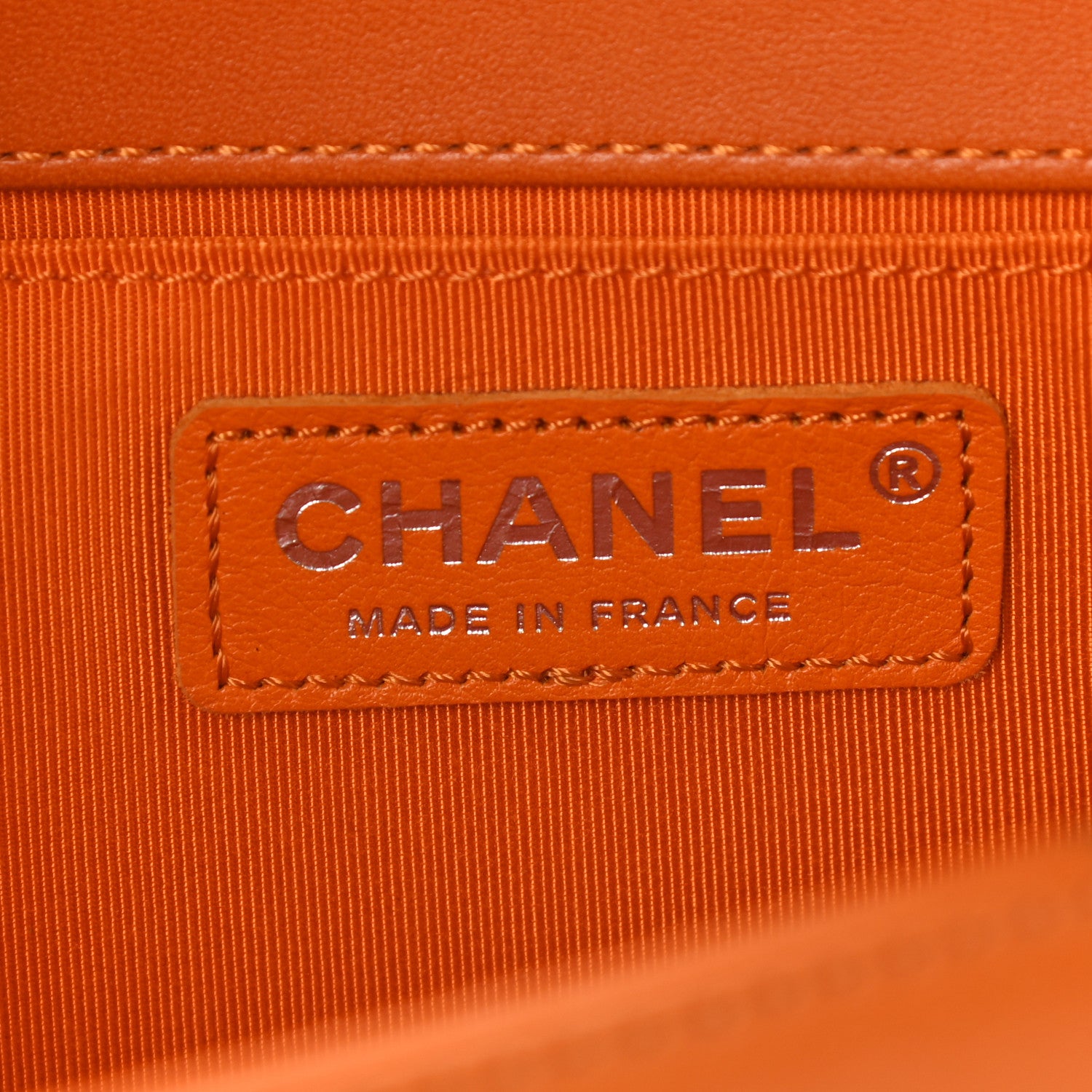 Chanel Lambskin Quilted Medium Boy Flap Orange 6 of 9