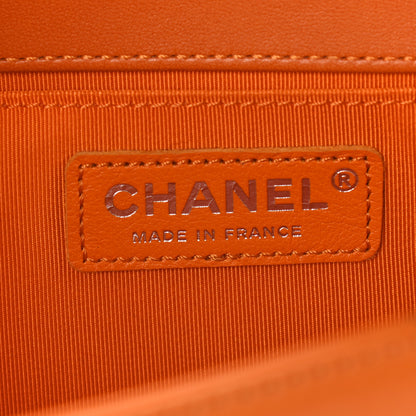 Chanel Lambskin Quilted Medium Boy Flap Orange 6 of 9